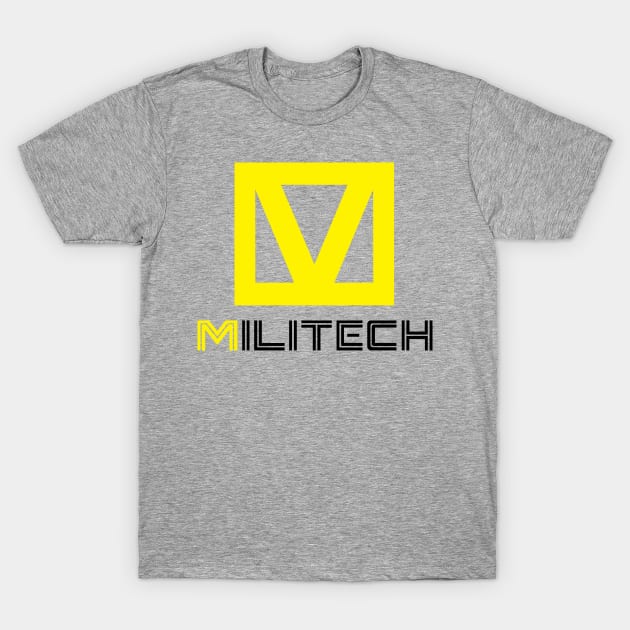 Militech Arms Company Cyberpunk - Black T-Shirt by Magnetar